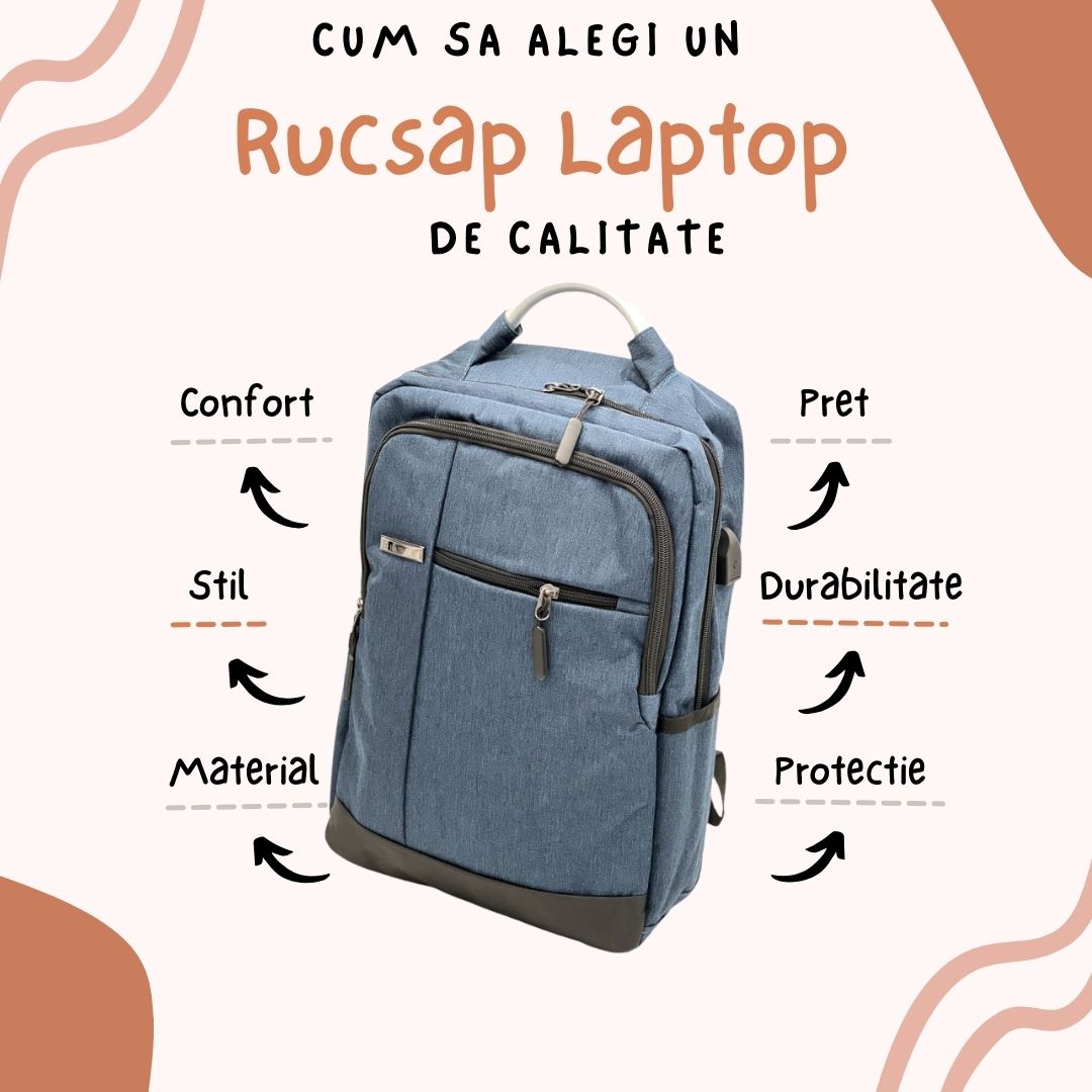 rucsac laptop pentru barbati si dama din material textil